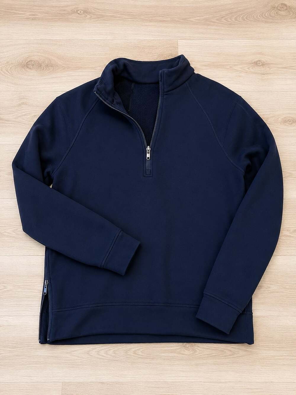 Lululemon Black Quarter-Zip Athletic Pullover with Side Zipper
